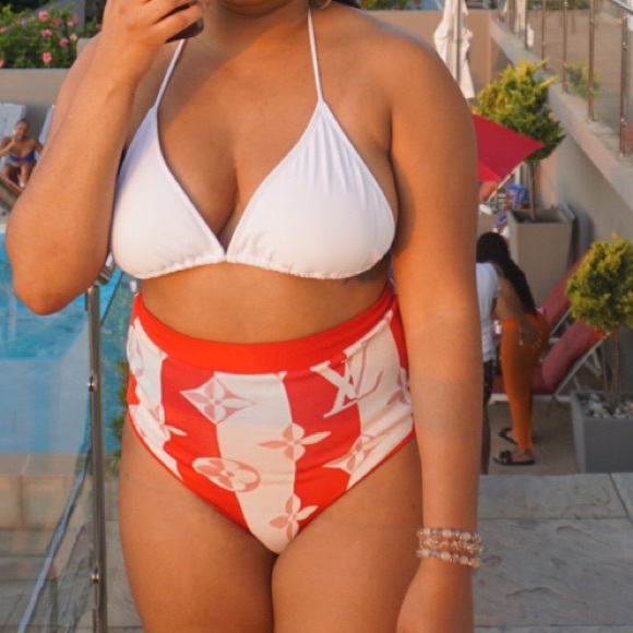High waisted LV Swim Bottoms - Picture 3 of 3
